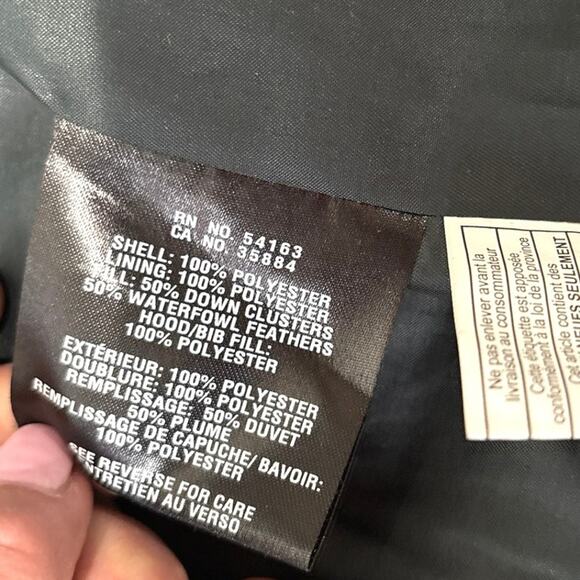 Cole Haan Taffeta Down Coat with Bib Front and Dramatic Hood Women’s Size Large - Picture 6 of 15